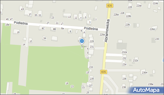 Lublin, Barwna, 7, mapa Lublina
