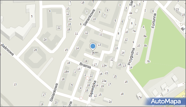 Lublin, Bajkowa, 15, mapa Lublina