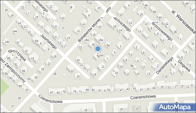 Lublin, Batalionów Chłopskich, 7a, mapa Lublina