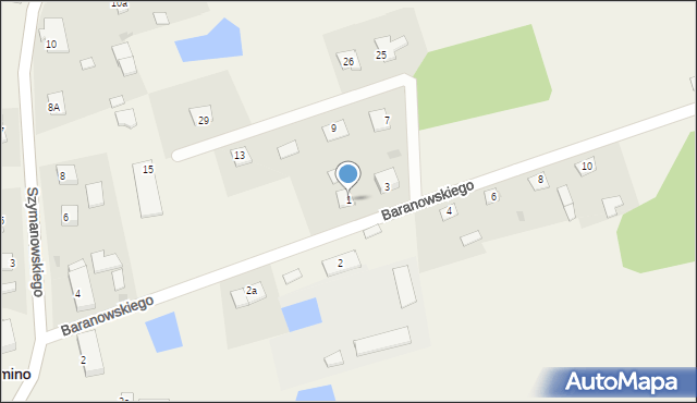 Lubomino, Baranowskiego, 1, mapa Lubomino
