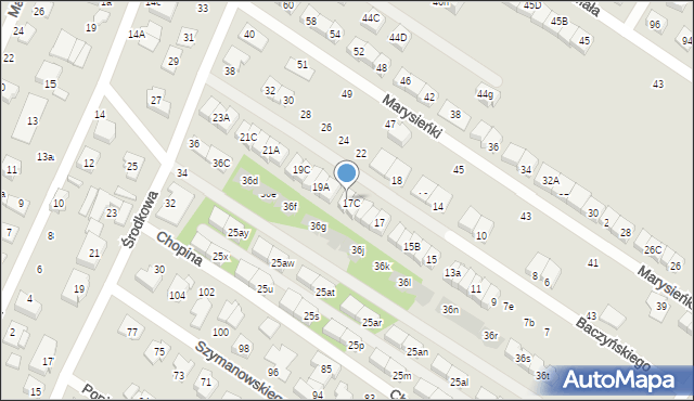 Marki, Baczyńskiego Krzysztofa Kamila, 17D, mapa Marki