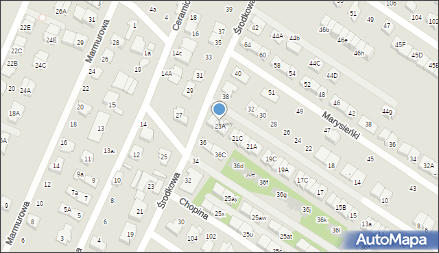 Marki, Baczyńskiego Krzysztofa Kamila, 23A, mapa Marki