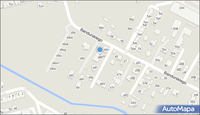 Marki, Bandurskiego Władysława, ks. bp., 49K, mapa Marki