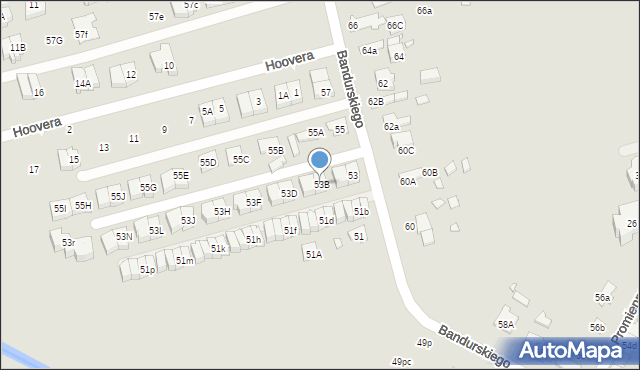 Marki, Bandurskiego Władysława, ks. bp., 53B, mapa Marki