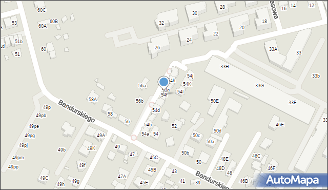 Marki, Bandurskiego Władysława, ks. bp., 54f, mapa Marki