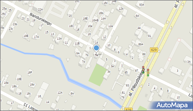 Marki, Bandurskiego Władysława, ks. bp., 5a, mapa Marki