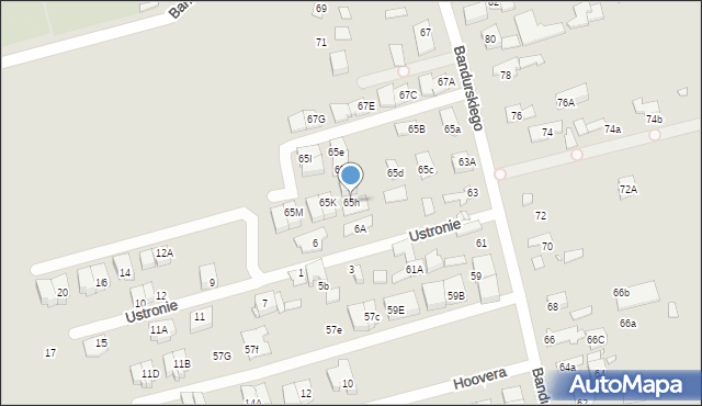 Marki, Bandurskiego Władysława, ks. bp., 65h, mapa Marki