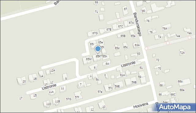 Marki, Bandurskiego Władysława, ks. bp., 65K, mapa Marki