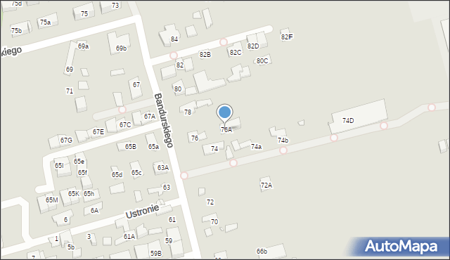 Marki, Bandurskiego Władysława, ks. bp., 76A, mapa Marki