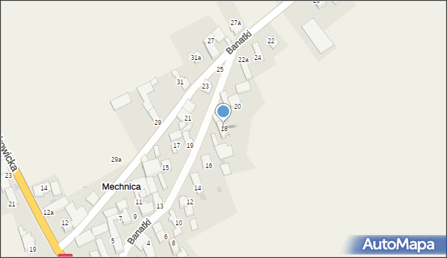 Mechnica, Banatki, 18, mapa Mechnica