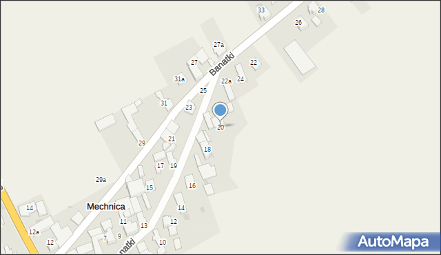 Mechnica, Banatki, 20, mapa Mechnica