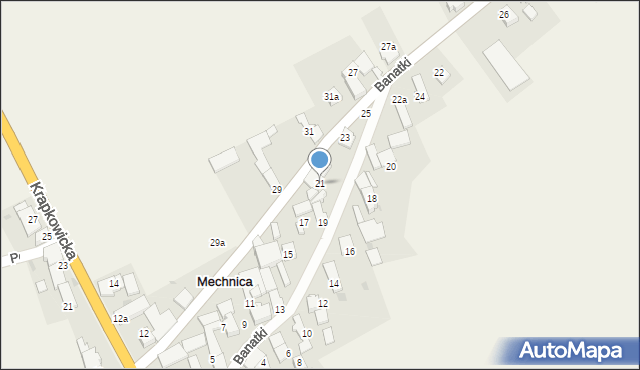 Mechnica, Banatki, 21, mapa Mechnica