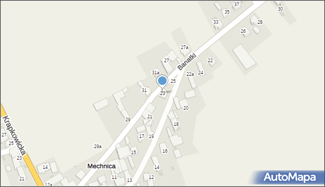 Mechnica, Banatki, 23, mapa Mechnica