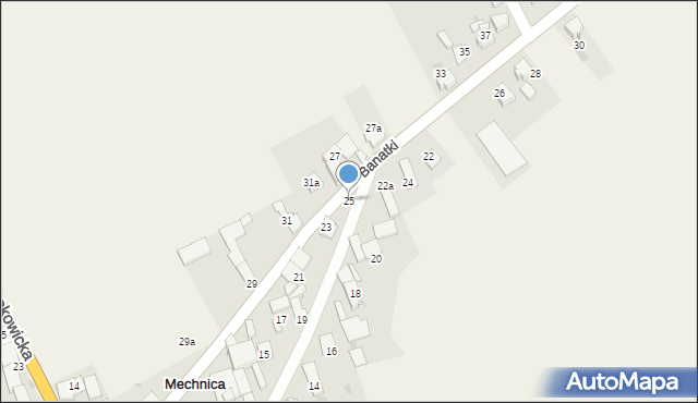 Mechnica, Banatki, 25, mapa Mechnica