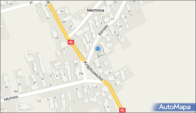 Mechnica, Banatki, 2a, mapa Mechnica