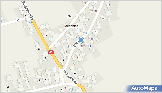 Mechnica, Banatki, 4, mapa Mechnica