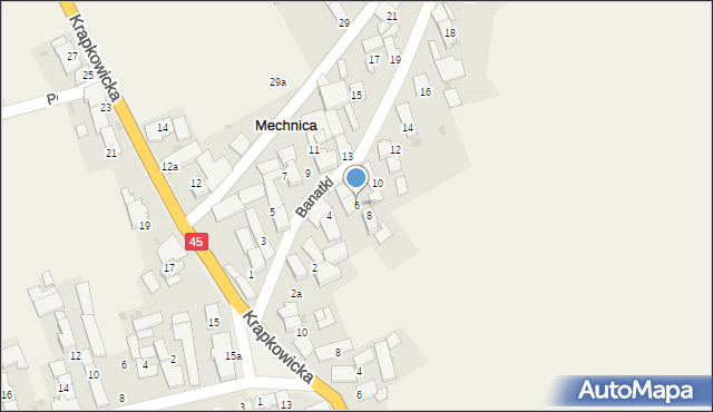 Mechnica, Banatki, 6, mapa Mechnica