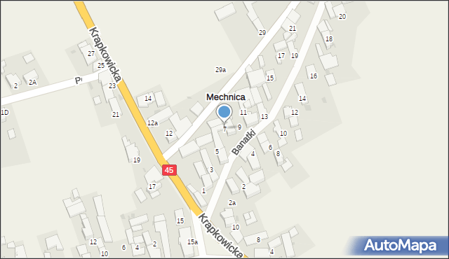 Mechnica, Banatki, 7, mapa Mechnica