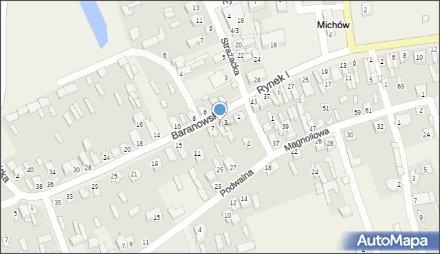 Michów, Baranowska, 5, mapa Michów