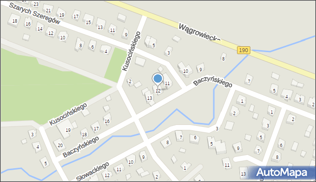 Mieścisko, Baczyńskiego Krzysztofa Kamila, 12, mapa Mieścisko
