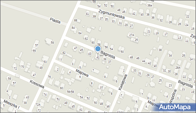 Mińsk Mazowiecki, Bagnista, 41, mapa Mińsk Mazowiecki
