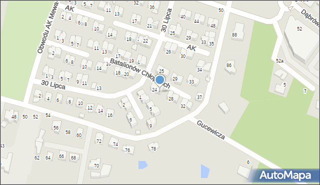 Mińsk Mazowiecki, Batalionów Chłopskich, 26, mapa Mińsk Mazowiecki