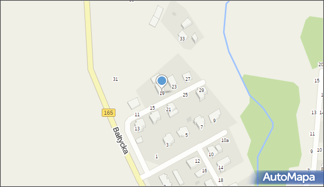 Mścice, Bałtycka, 19, mapa Mścice