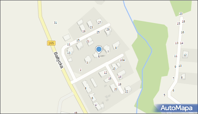 Mścice, Bałtycka, 5, mapa Mścice