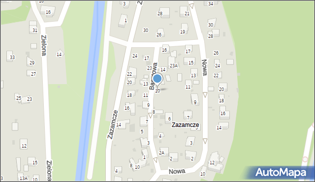 Muszyna, Basztowa, 10, mapa Muszyna