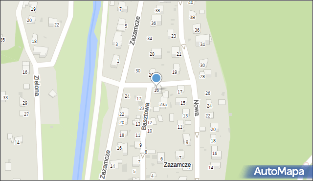 Muszyna, Basztowa, 16, mapa Muszyna