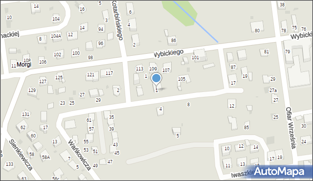 Mysłowice, Baczyńskiego Krzysztofa Kamila, 1, mapa Mysłowice