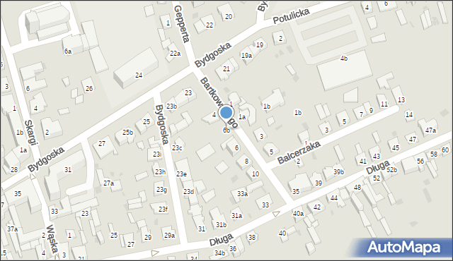 Nakło nad Notecią, Bartkowskiego Edmunda, 6b, mapa Nakło nad Notecią