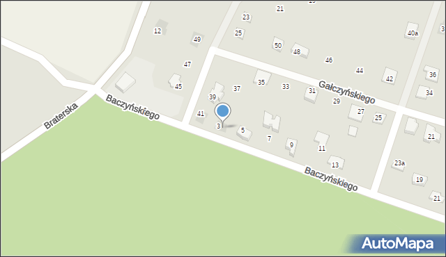 Namysłów, Baczyńskiego Krzysztofa Kamila, 3a, mapa Namysłów