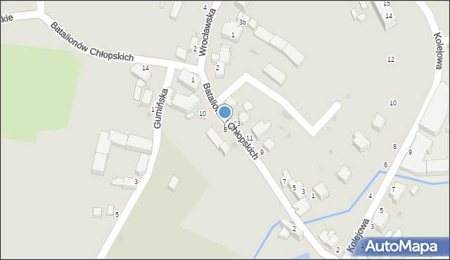 Niemcza, Batalionów Chłopskich, 8, mapa Niemcza