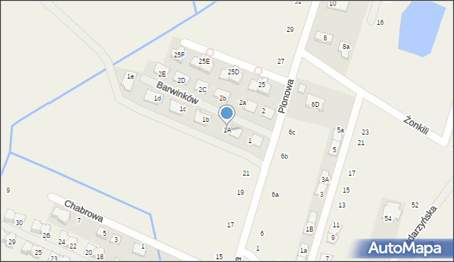 Nowa Wola, Barwinków, 1A, mapa Nowa Wola