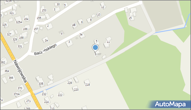 Nowy Sącz, Baczyńskiego Krzysztofa Kamila, 7, mapa Nowego Sącza