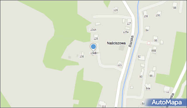 Nowy Sącz, Barska, 123, mapa Nowego Sącza