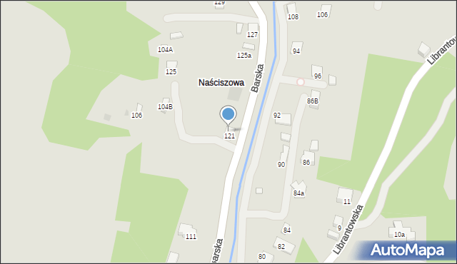 Nowy Sącz, Barska, 131, mapa Nowego Sącza