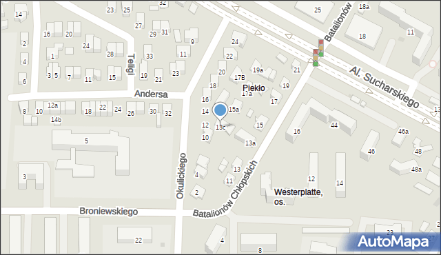 Nowy Sącz, Batalionów Chłopskich, 13c, mapa Nowego Sącza