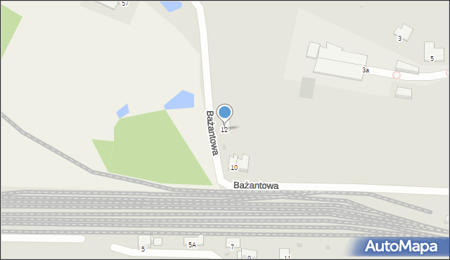 Olsztyn, Bażantowa, 12, mapa Olsztyna