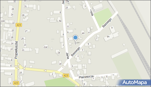 Opole, Bassego Augusta, 2, mapa Opola