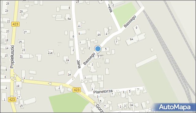 Opole, Bassego Augusta, 3, mapa Opola