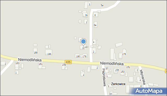 Opole, Bajkowa, 1c, mapa Opola
