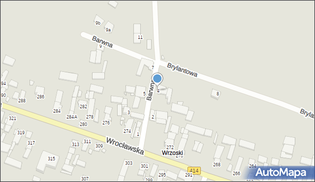 Opole, Barwna, 4, mapa Opola