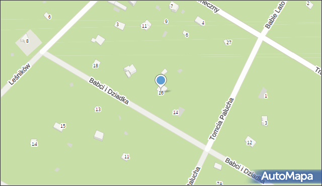 Osiedle Wilga, Babci i Dziadka, 16, mapa Osiedle Wilga