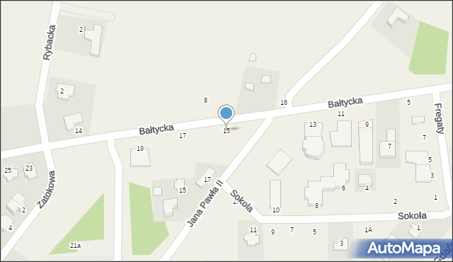 Osielsko, Bałtycka, 15, mapa Osielsko