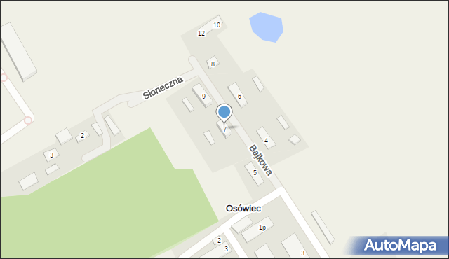 Osówiec, Bajkowa, 7, mapa Osówiec