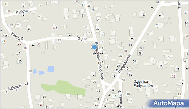 Ostrów Lubelski, Batalionów Chłopskich, 3/5, mapa Ostrów Lubelski