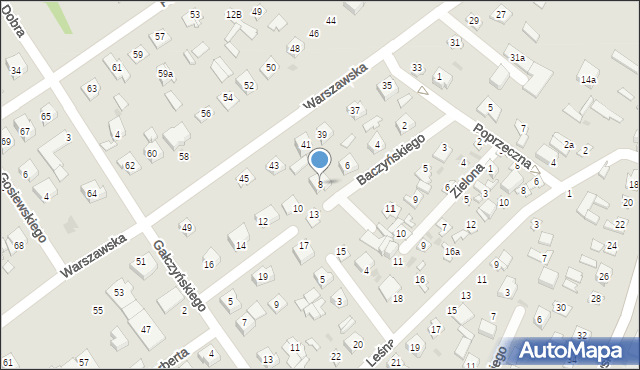 Ostrów Mazowiecka, Baczyńskiego Krzysztofa Kamila, 8, mapa Ostrów Mazowiecka