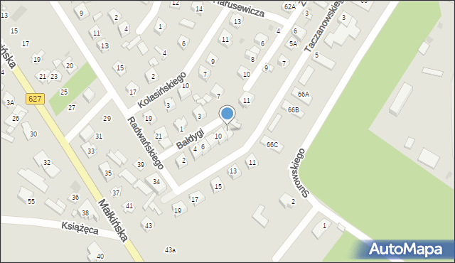 Ostrów Mazowiecka, Bałdygi Antoniego, 12, mapa Ostrów Mazowiecka
